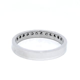 18K White Gold Bead Set Diamond Ring