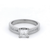 Princess Cut Shoulder Stone Side Engagement Ring