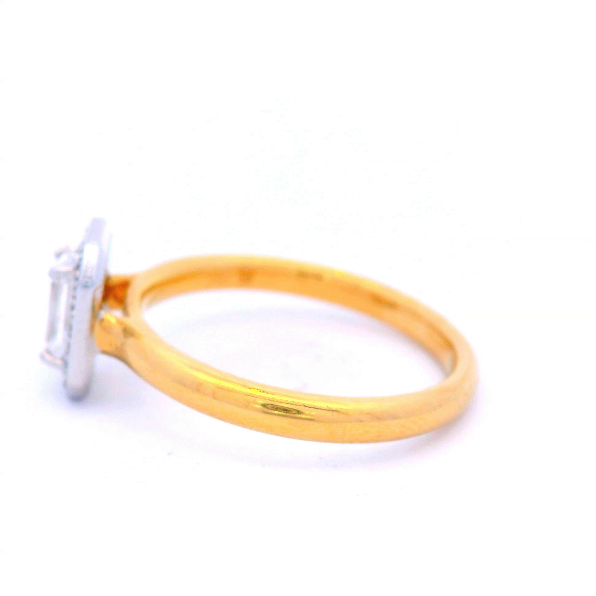 Diamond Radiant Engagement Ring in 18ct Yellow Gold