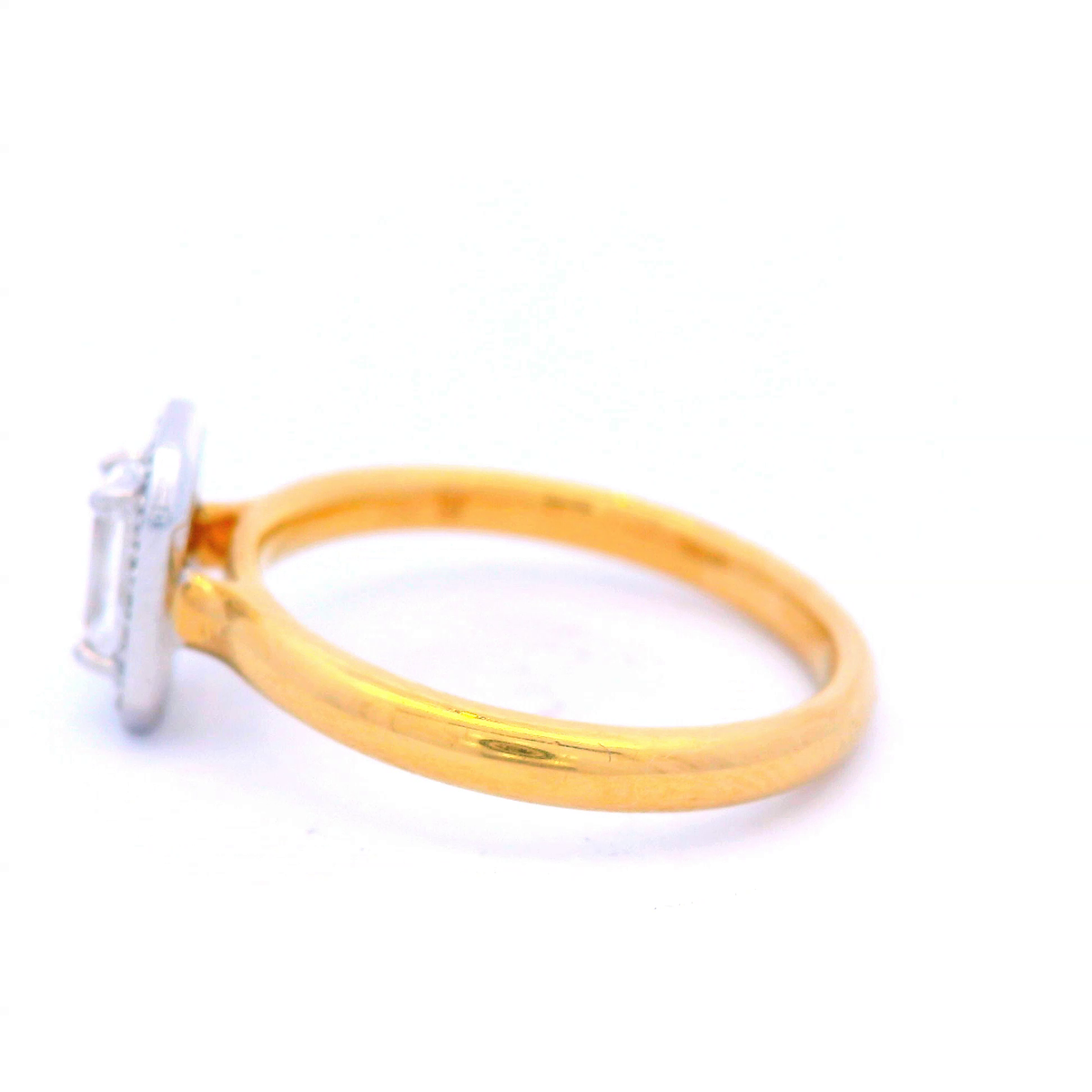Diamond Radiant Engagement Ring in 18ct Yellow and White Gold
