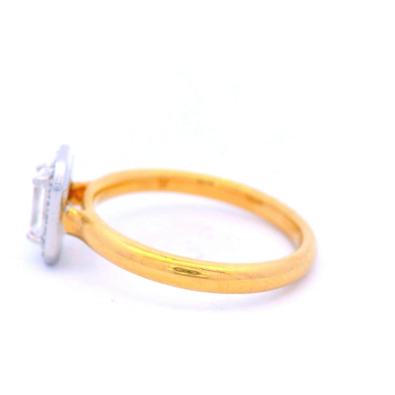 Diamond Radiant Engagement Ring in 18ct Yellow and White Gold