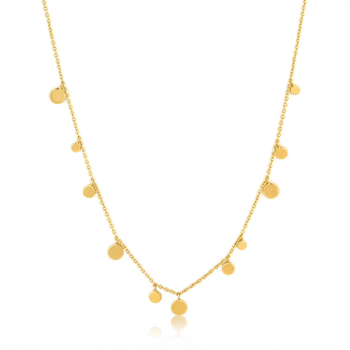 Ania Haie Gold Geometry Mixed Discs Necklace