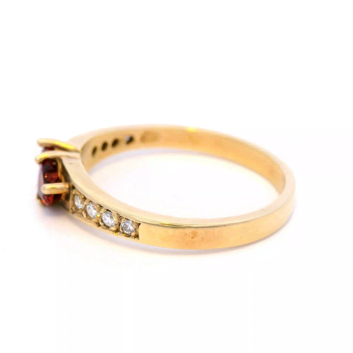 Hanh Finished Garnet And Diamond Dress Ring