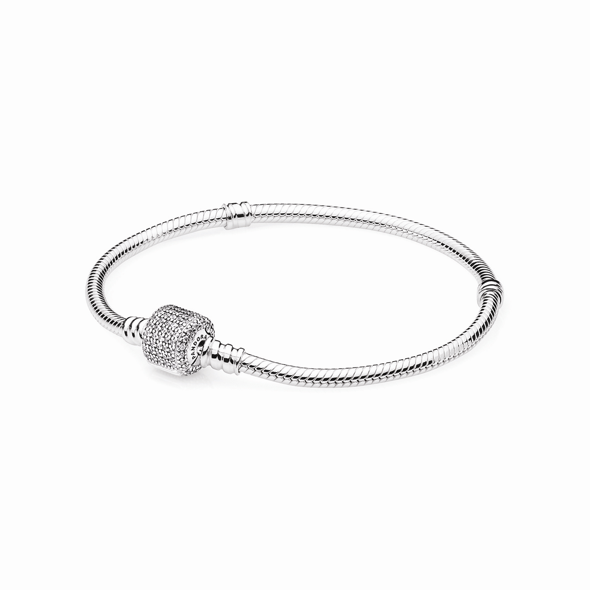 PANDORA S/S PANDORA 17CM B/LET WITH CZ CLASP