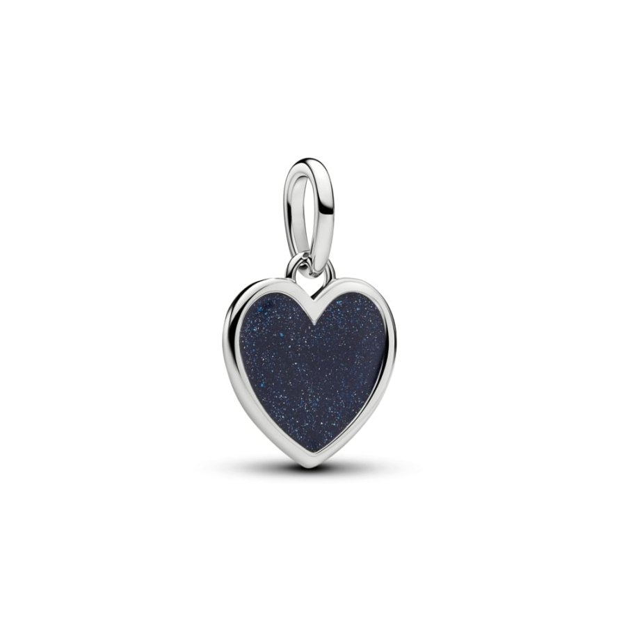 Pandora Engravable Heart Platinum-Plated Dangle Charm