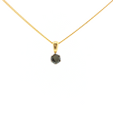 Black Diamond Necklace in Yellow Gold