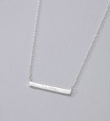 Kirstin Ash Engravable Bar Necklace 18K Rose Gold Vermeil