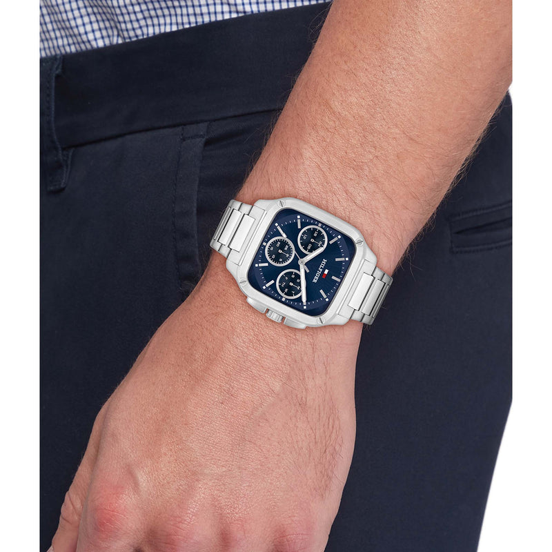 Tommy Hilfiger Stainless Steel Blue Dial Multi-function Men's Watch
