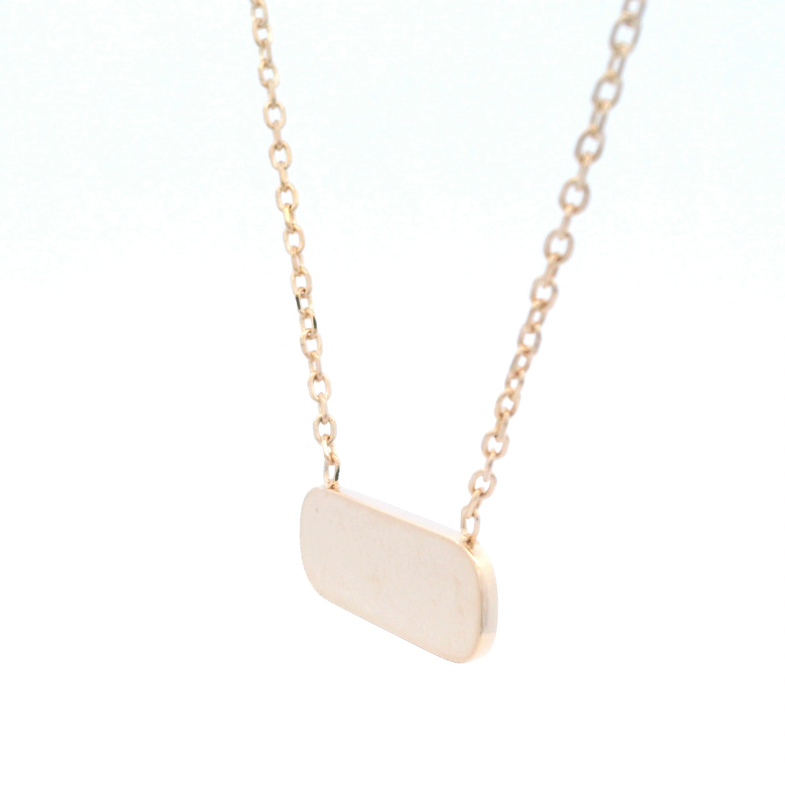 Yellow Gold Plated Alloy Rectangle Necklet