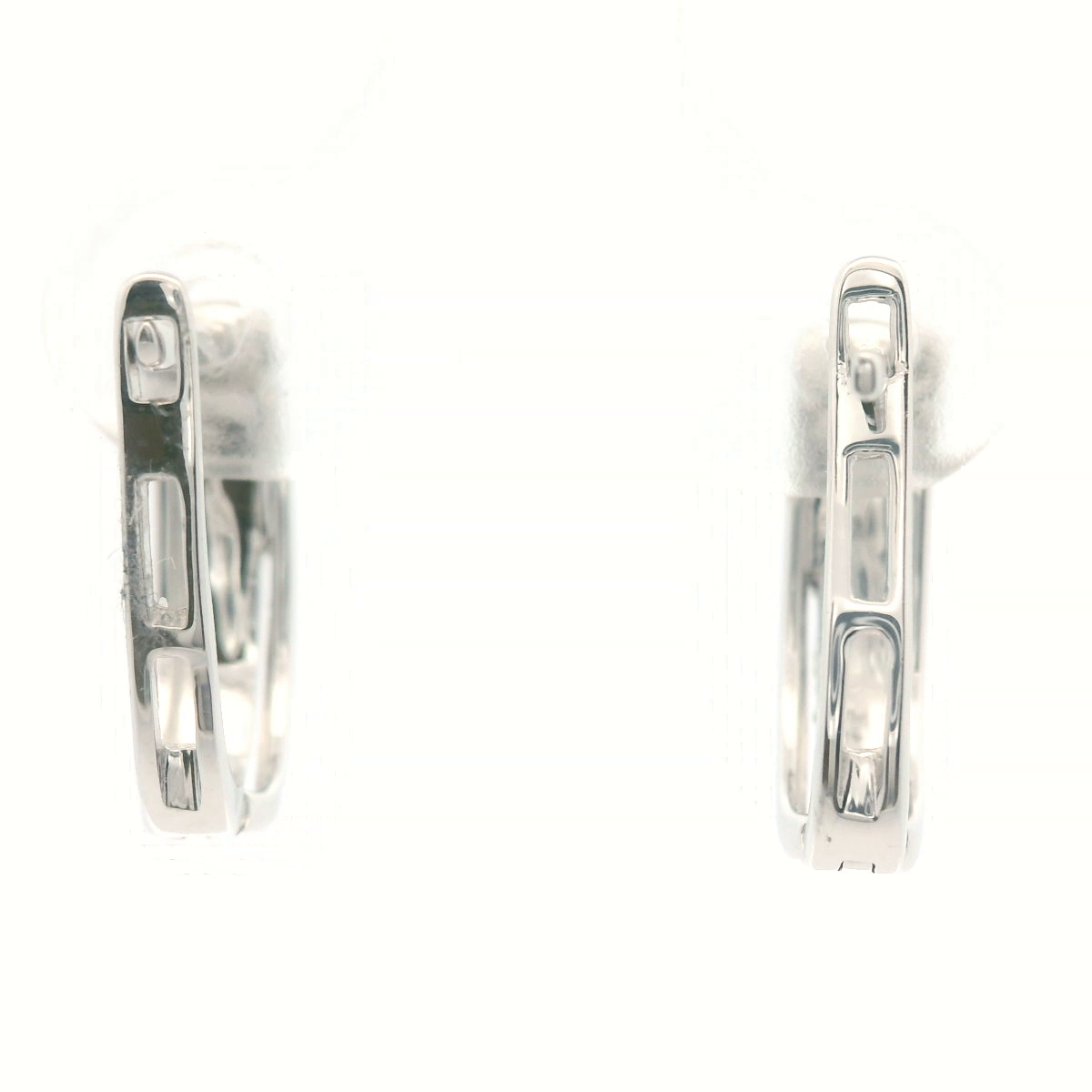 9CT WG Dia HOOP EARRINGS TDW= 0.16CT HI/I2
