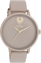 OOZOO Taupe Watch with Leather Strap
