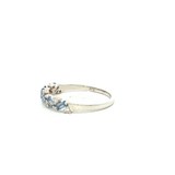 Ceylon Sapphire Baguette and Diamond Dress Ring White Gold