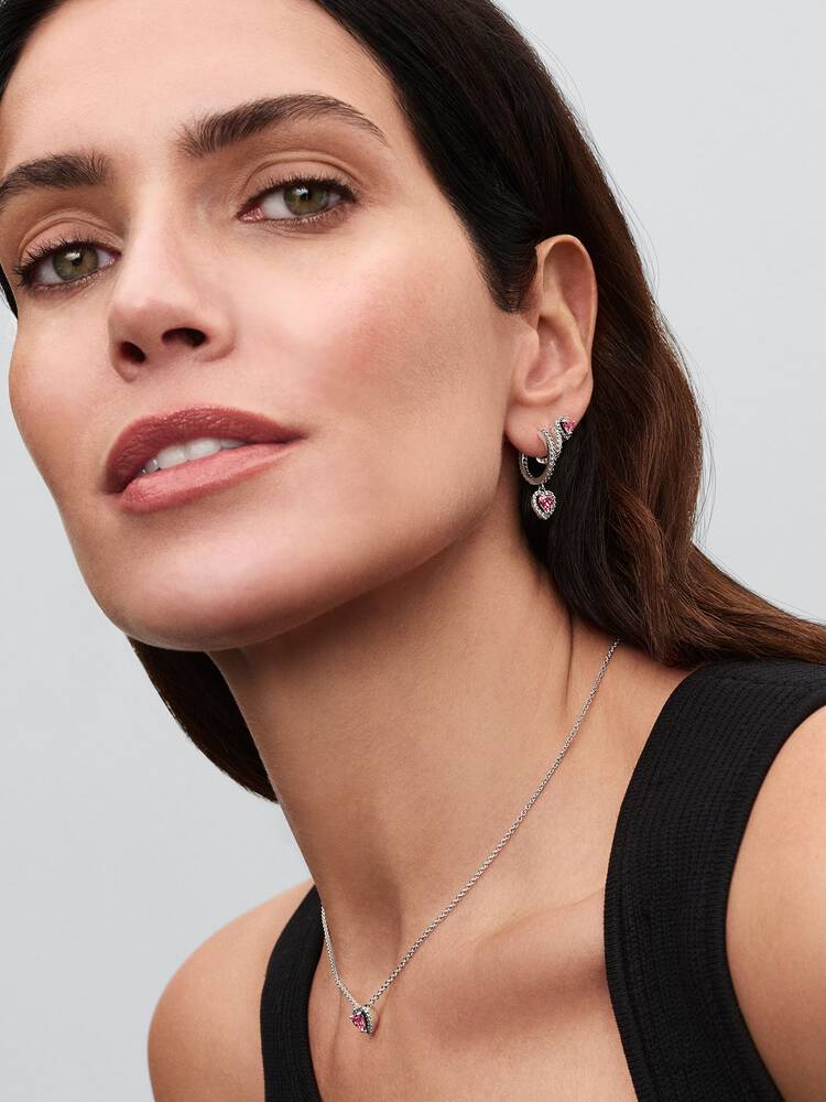 Pandora Pink Elevated Heart Necklace