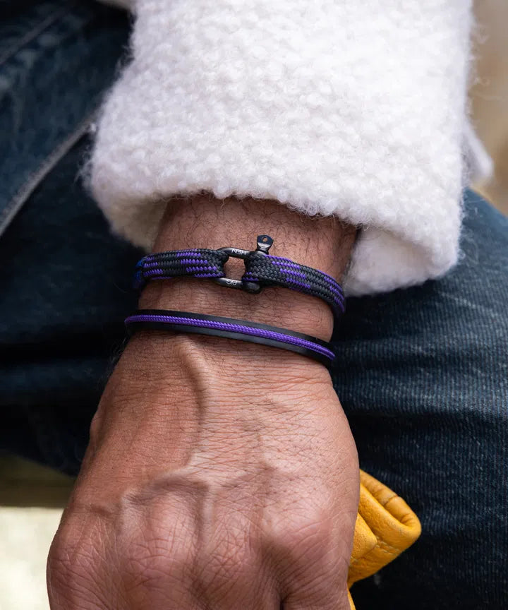 Pig and Hen Vicious Vik Black/Royal Purple/Black Bracelet