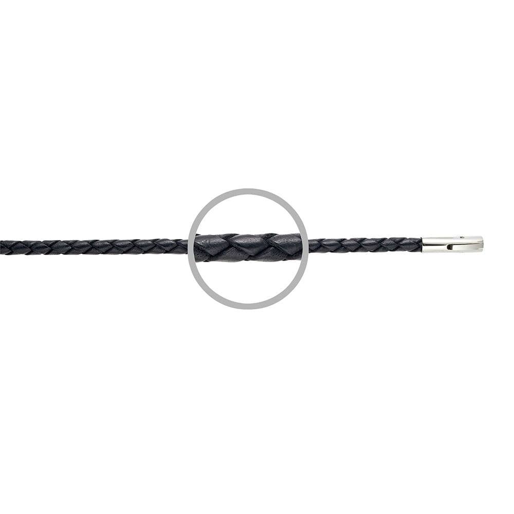 DPI Blaze Men’s Black Leather Neck with Stainless Steel Clasp