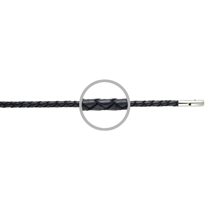 DPI Blaze Men’s Black Leather Neck with Stainless Steel Clasp