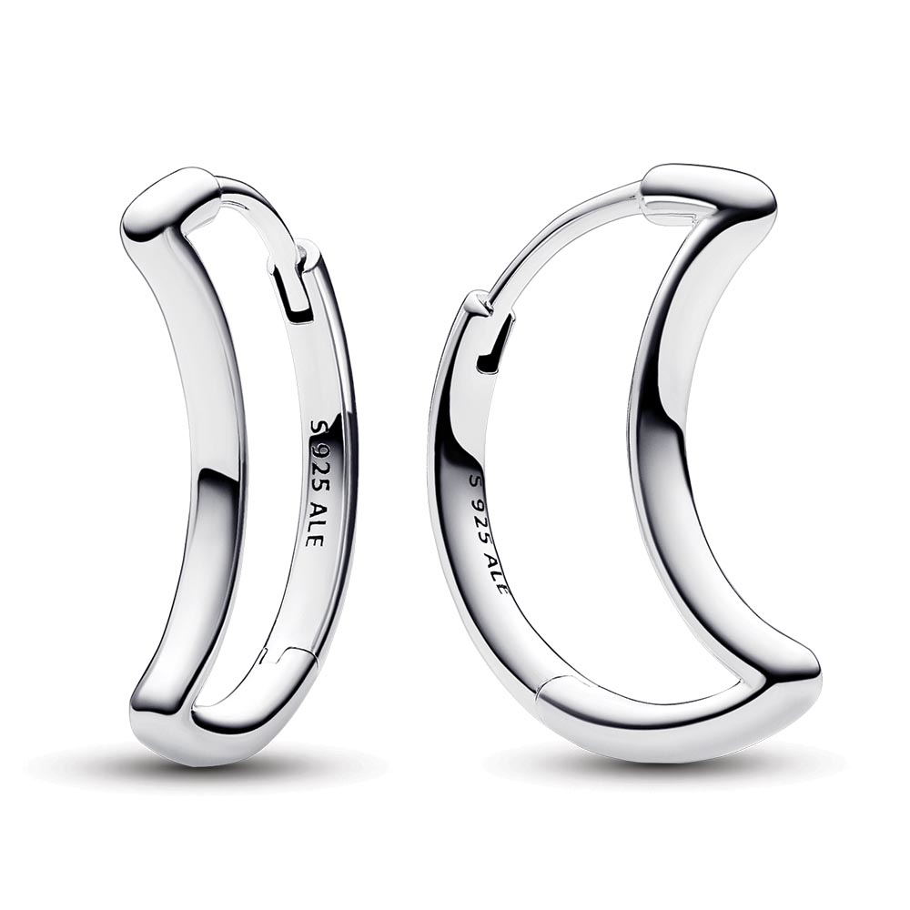 Moon Hoop Earrings