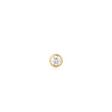 Ania Haie Single Gold Solitaire Cubic Zirconia Barbell