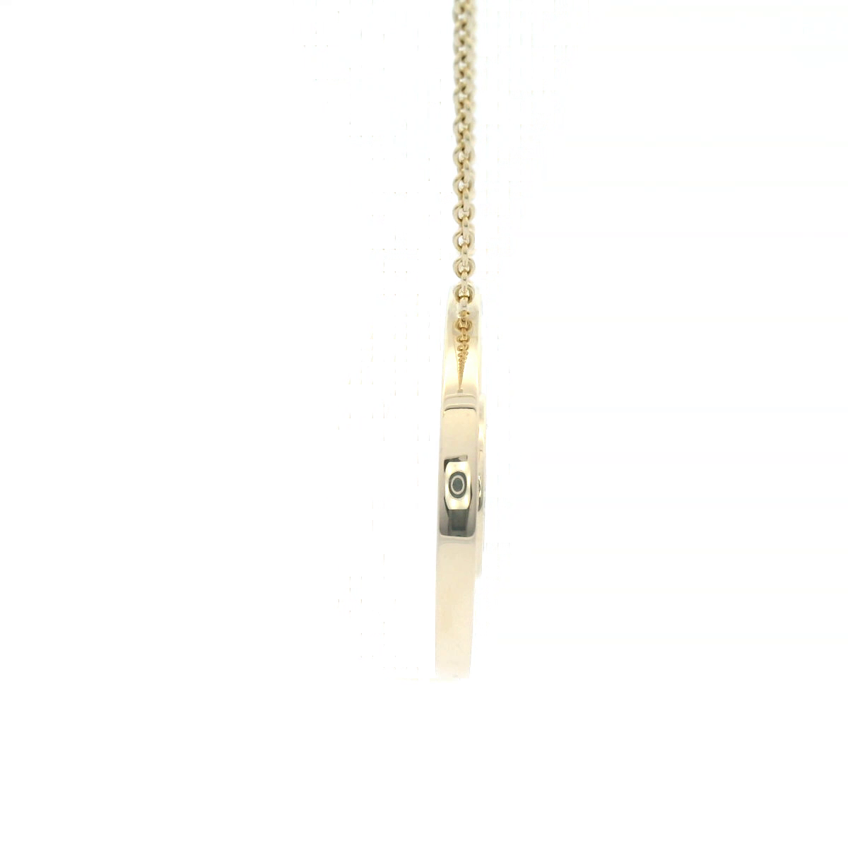 Diamond Open Circle Necklet Set in Yellow Gold