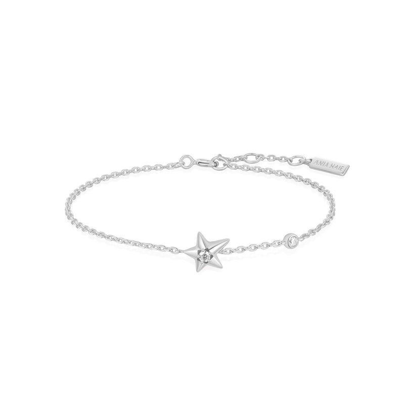 #5A MELODIC SIL CZ STAR B/L 16.5+2cm