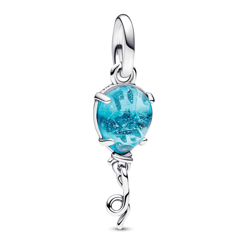 Blue Murano Glass Balloon Dangle Charm