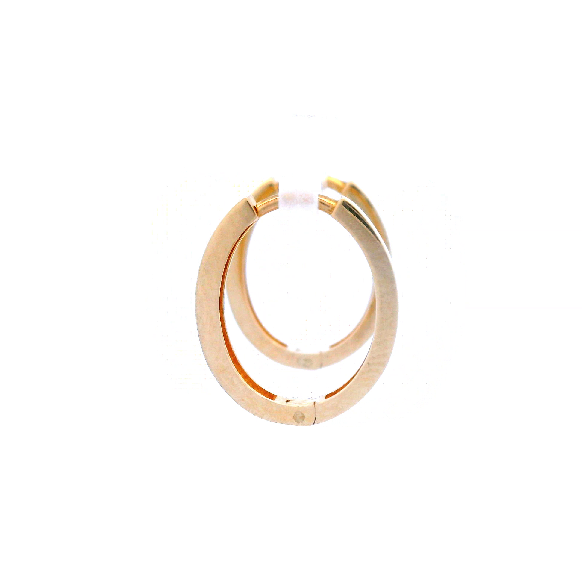 9ct Yellow Gold Plain Oval Huggie