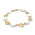 Pearl and Yellow Gold Brush Disc Bracelet