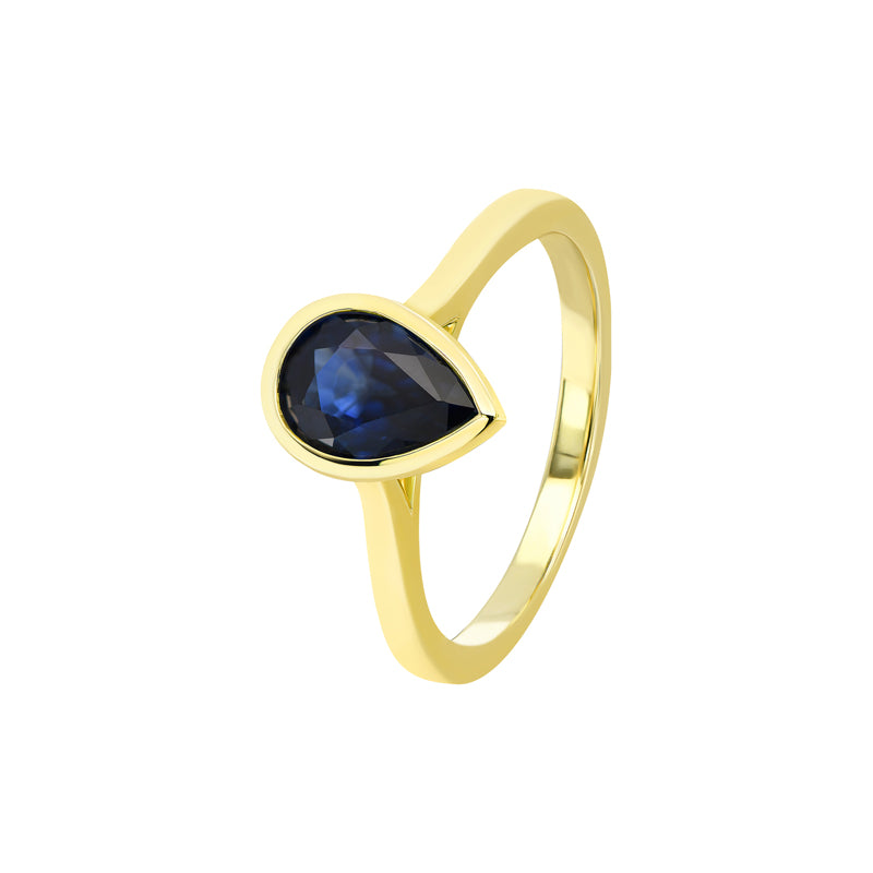 Adelia Pear Blue Ring
