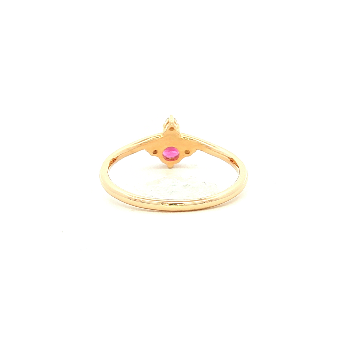 Rhodolite Garnet and Diamond Dress Ring in Yellow Gold