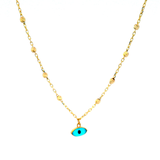 9ct Yellow Gold 6mm x 3mm Evil Eye DC Ball
