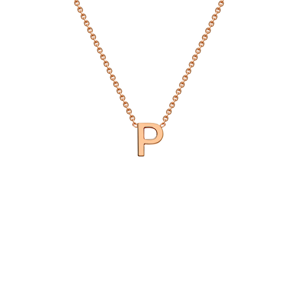 9ct Yellow Gold Petite Initial Necklace - D