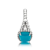 Vibrant Spirit Ring with Blue Crystal - 54