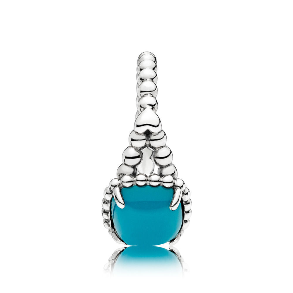 Vibrant Spirit Ring with Blue Crystal - 54