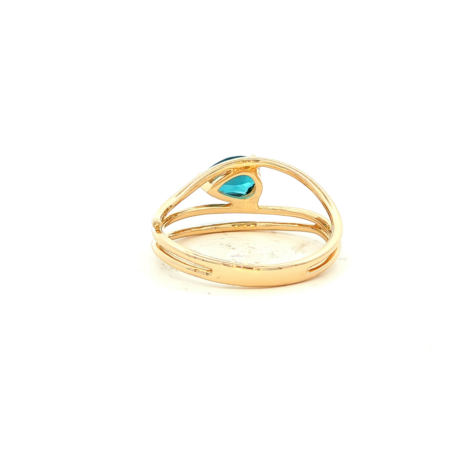 London Blue Topaz Dress Ring in Yellow Gold