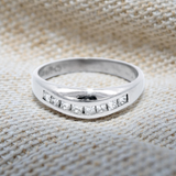 Princess Cut Diamond Set Ring in White Gold