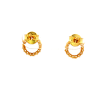 Open Circle Stud in White Gold
