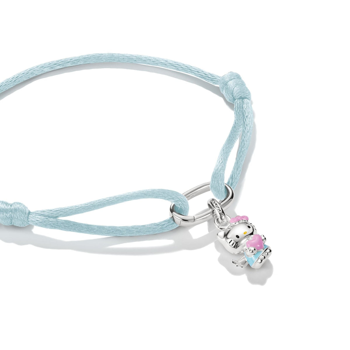 Thomas Sabo Hello Kitty Textile Bracelet Light Blue with Charm