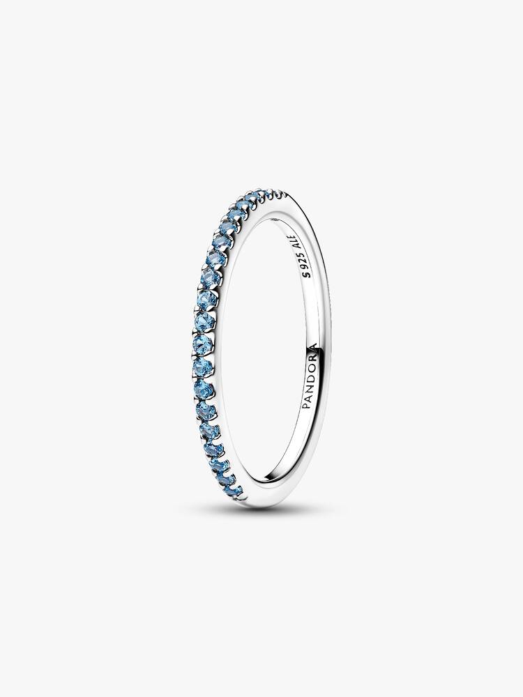 Pandora Sparkling Green Half-Eternity Band Ring