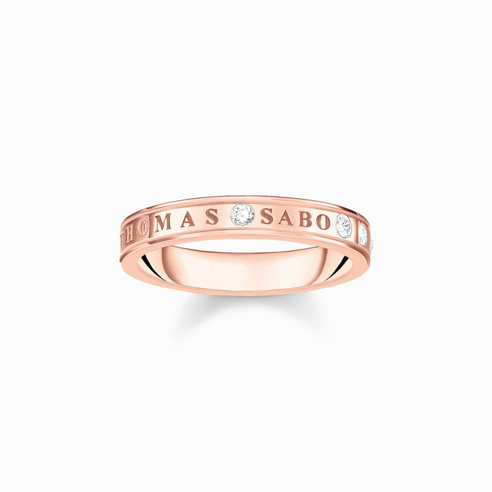 Thomas Sabo Rose Gold Sparkiling Circle Since 1984 Ring