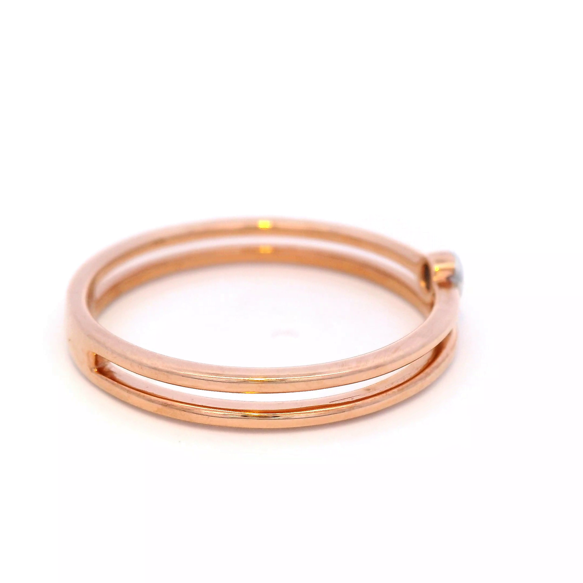 Round Diamond Ring in 9 Carat Rose Gold