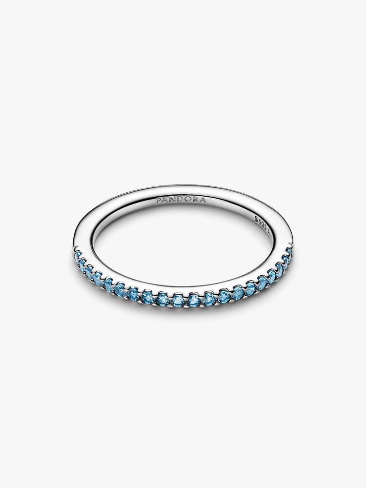 Pandora Sparkling Green Half-Eternity Band Ring