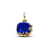 Pandora Astra 14K Gold-Plated Dangle with Imitation Lapis Lazuli and Clear Cubic Zirconia