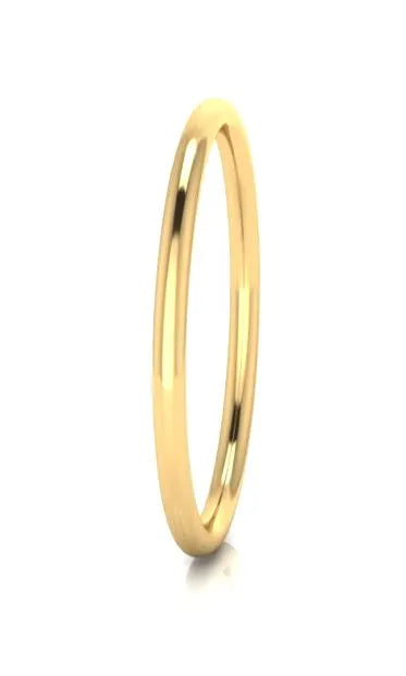 9 Carat Yellow Gold Solver Filled 5mm Bangle