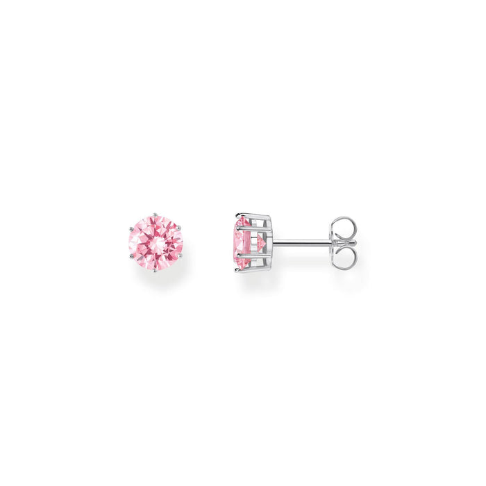 Thomas Sabo Ear studs with big, pink zirconia