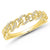 Chain Link Diamond Ring in 9 Carat Yellow Gold