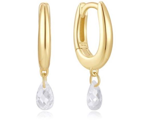 Ania Haie Fluid Drilled Cz Teardrop Huggies