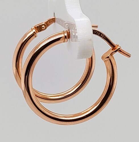 9 Carat Rose Gold Sterling Silver Filled Hoop Earrings