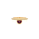 Amethyst and Diamond Dress Ring in Yellow Gold