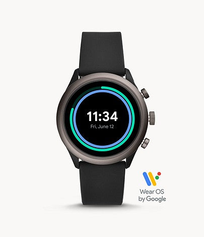Fossil Sport Black Silicone Smartwatch