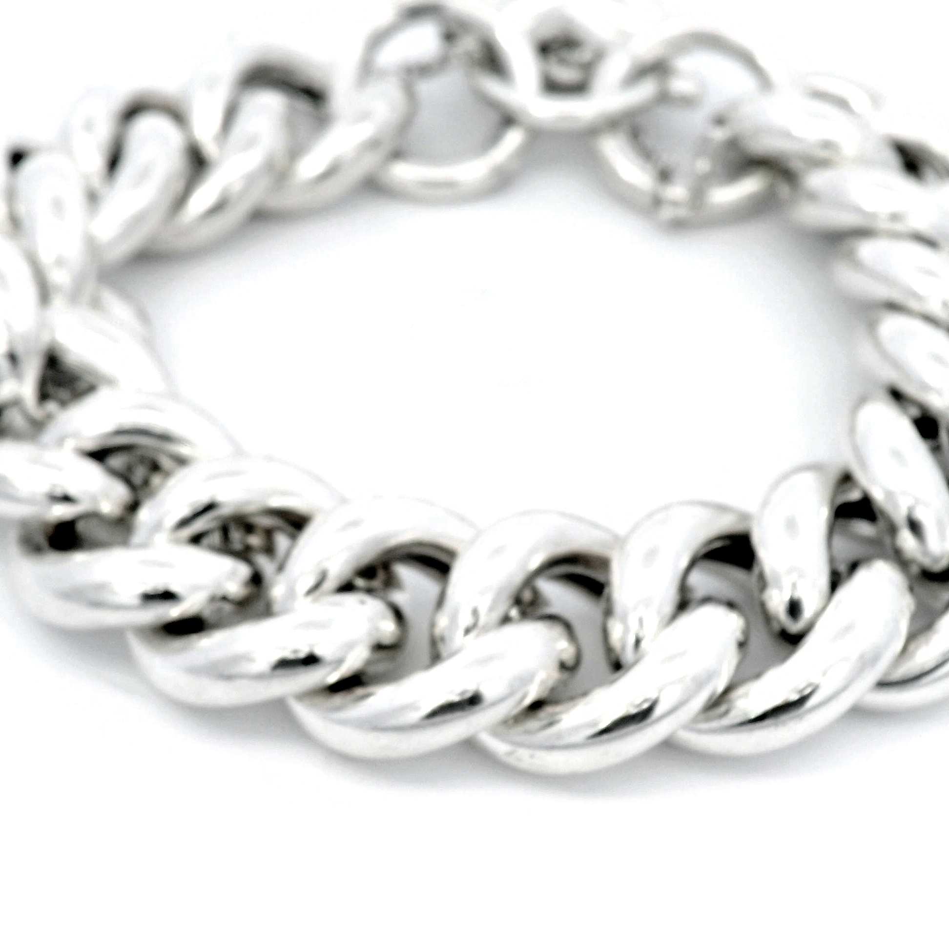 Hollow Curb Bracelet with Filigree Padlock